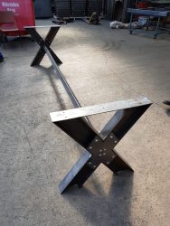 Steel X Table